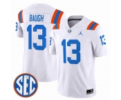 Men's Florida Gators #13 Jadan Baugh White ‘1960s Throwback’ F.U.S.E. Vapor Limited Stitched Jersey
