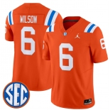 Men's Florida Gators #6 Dallas Wilson Orange ‘1960s Throwback’ F.U.S.E. Vapor Limited Stitched Jersey