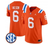 Men's Florida Gators #6 Dallas Wilson Orange ‘1960s Throwback’ F.U.S.E. Vapor Limited Stitched Jersey