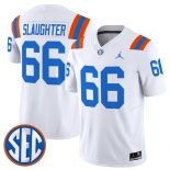 Men's Florida Gators #66 Jake Slaughter White ‘1960s Throwback’ F.U.S.E. Vapor Limited Stitched Jersey