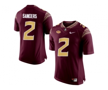 2016 Men's Florida State Seminoles Deion Sanders #2 College Football Limited Jersey - Red