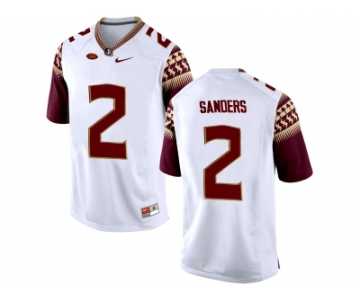 2016 Men's Florida State Seminoles Deion Sanders #2 College Football Limited Jersey - White