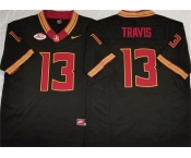 Men's Florida State Seminoles #13 Jordan Travis Black 2023 F.U.S.E Stitched Jersey