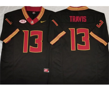 Men's Florida State Seminoles #13 Jordan Travis Black 2023 F.U.S.E Stitched Jersey