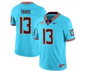Men's Florida State Seminoles #13 Jordan Travis Teal Stitched Jersey