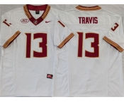 Men's Florida State Seminoles #13 Jordan Travis White 2023 F.U.S.E Stitched Jersey