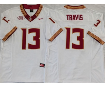 Men's Florida State Seminoles #13 Jordan Travis White 2023 F.U.S.E Stitched Jersey