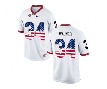 2016 US Flag Fashion-Men's Georgia Bulldogs Herchel Walker #34 College Football Limited Jerseys - White