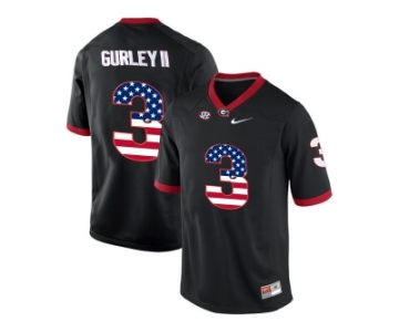 2016 US Flag Fashion-Men's Georgia Bulldogs Todd Gurley II #3 College Football Limited Jerseys - Black