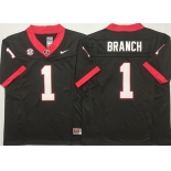Georgia Bulldogs #1 Zachariah Branch Black F.U.S.E. Stitched Jersey