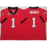 Georgia Bulldogs #1 Zachariah Branch Red 2025 F.U.S.E. Stitched Jersey Georgia Bulldogs #1 Zachariah Branch Red 2025 F.U.S.E. Stitched Jersey