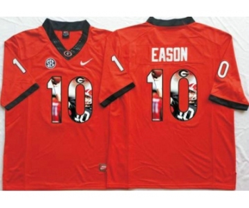 Georgia Bulldogs #10 Jacob Eason Red Player Fashion Stitched NCAA Jersey