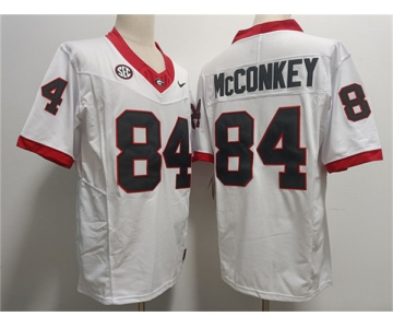 Georgia Bulldogs #84 Ladd McConkey White Stitched Jersey