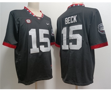 Gonzaga Bulldogs #15 Carson Beck Black Stitched Jersey