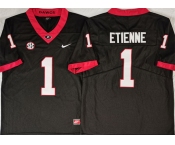 Men's Georgia Bulldogs #1 Trevor Etienne Black Stitched Jersey