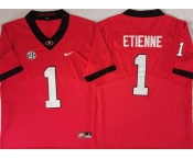 Men's Georgia Bulldogs #1 Trevor Etienne Red Stitched Jersey