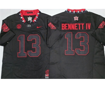 Men's Georgia Bulldogs #13 Stetson Bennett IV White 2026 F.U.S.E. Stitched Jersey