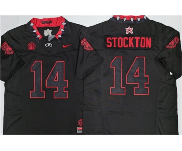 Men's Georgia Bulldogs #14 Gunner Stockton White 2026 F.U.S.E. Stitched Jersey