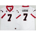 Men's Georgia Bulldogs #7 Lawson Luckie White 2025 F.U.S.E. Stitched Jersey