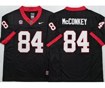 Men's Georgia Bulldogs #84 Ladd McConkey Black 2025 F.U.S.E. Stitched Jersey