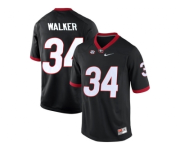 Men's Georgia Bulldogs Herchel Walker #34 College Football Limited Jerseys - Black