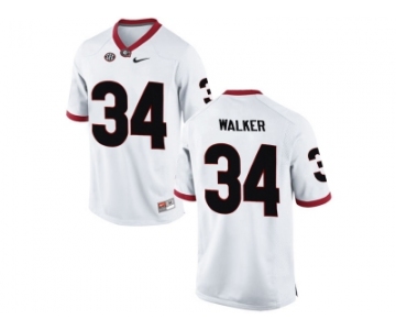 Men's Georgia Bulldogs Herchel Walker #34 College Football Limited Jerseys - White