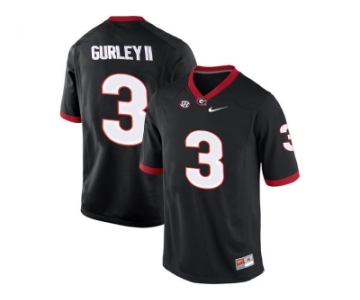 Men's Georgia Bulldogs Todd Gurley II #3 College Football Limited Jerseys - Black