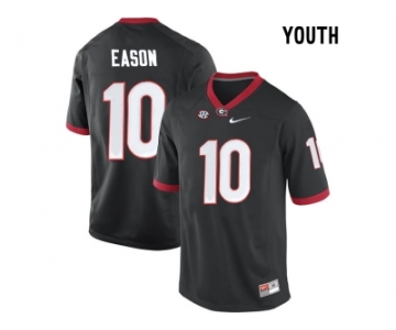 Youth Georgia Bulldogs Jacob Eason #10 College Football Limited Jerseys - Black