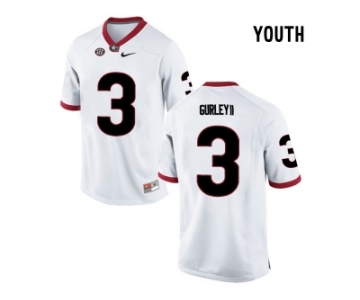 Youth Georgia Bulldogs Todd Gurley II #3 College Football Limited Jerseys - White