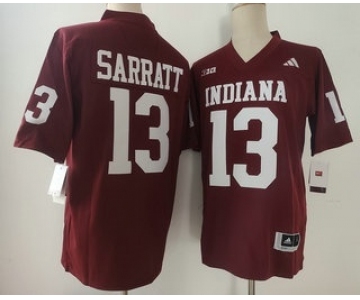 Men's Indiana Hoosiers #13 Elijah Sarratt Limited Red FUSE College Football Jersey