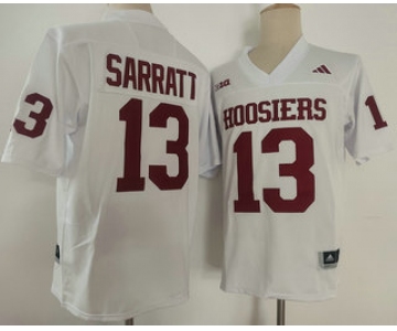 Men's Indiana Hoosiers #13 Elijah Sarratt Limited White FUSE College Football Jersey