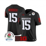 Men's Indiana Hoosiers #15 Fernando Mendoza 2025 F.U.S.E. Rose Bowl Black Stitched Jersey Men's Indiana Hoosiers #15 Fernando Mendoza 2025 F.U.S.E. Rose Bowl Black Stitched Jersey