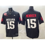 Men's Indiana Hoosiers #15 Fernando Mendoza Black F.U.S.E. 2025 National Champions Patch Stitched Football Jersey Men's Indiana Hoosiers #15 Fernando Mendoza Black F.U.S.E. 2025 National Champions Patch Stitched Football Jersey