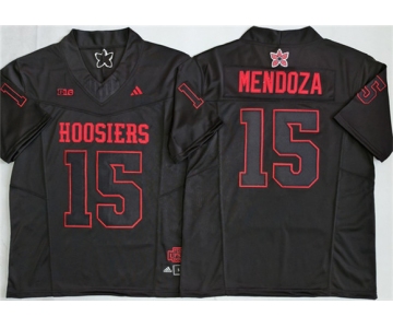 Men's Indiana Hoosiers #15 Fernando Mendoza Black F.U.S.E. Stitched Jersey
