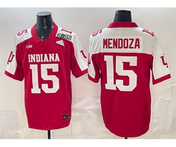 Men's Indiana Hoosiers #15 Fernando Mendoza Red Alternate F.U.S.E. 2026 Patch Stitched Football Jersey