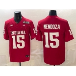 Men's Indiana Hoosiers #15 Fernando Mendoza Red F.U.S.E. 2026 Patch Stitched Basketball Jersey Men's Indiana Hoosiers #15 Fernando Mendoza Red F.U.S.E. 2026 Patch Stitched Basketball Jersey