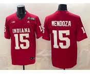Men's Indiana Hoosiers #15 Fernando Mendoza Red F.U.S.E. 2026 Patch Stitched Basketball Jersey Men's Indiana Hoosiers #15 Fernando Mendoza Red F.U.S.E. 2026 Patch Stitched Basketball Jersey