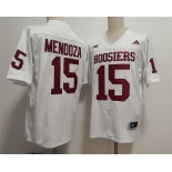 Men's Indiana Hoosiers #15 Fernando Mendoza White Stitched Football Jersey Men's Indiana Hoosiers #15 Fernando Mendoza White Stitched Football Jersey