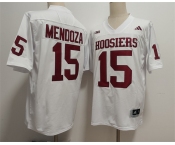 Men's Indiana Hoosiers #15 Fernando Mendoza White Stitched Football Jersey Men's Indiana Hoosiers #15 Fernando Mendoza White Stitched Football Jersey