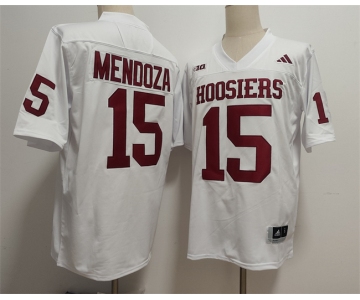 Men's Indiana Hoosiers #15 Fernando Mendoza White Stitched Football Jersey