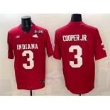 Men's Indiana Hoosiers #3 Omar Cooper Jr. Red F.U.S.E. 2026 Patch Stitched Football Jersey Men's Indiana Hoosiers #3 Omar Cooper Jr. Red F.U.S.E. 2026 Patch Stitched Football Jersey