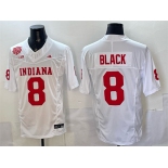 Men's Indiana Hoosiers #8 Kaelon Black White F.U.S.E. 2025 National Champions Patch Stitched Football Jersey Men's Indiana Hoosiers #8 Kaelon Black White F.U.S.E. 2025 National Champions Patch Stitched Football Jersey
