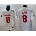Men's Indiana Hoosiers #8 Kaelon Black White F.U.S.E. 2026 Patch Stitched Football Jersey Men's Indiana Hoosiers #8 Kaelon Black White F.U.S.E. 2026 Patch Stitched Football Jersey
