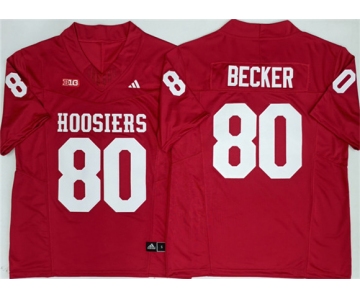 Men's Indiana Hoosiers #80 Charlie Becker Red F.U.S.E. Stitched Basketball Jerseys