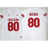 Men's Indiana Hoosiers #80 Charlie Becker White 2026 F.U.S.E. Stitched Basketball Jersey