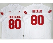 Men's Indiana Hoosiers #80 Charlie Becker White 2026 F.U.S.E. Stitched Basketball Jersey