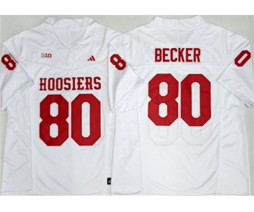 Men's Indiana Hoosiers #80 Charlie Becker White 2026 F.U.S.E. Stitched Basketball Jerseys