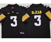 Men's Iowa Hawkeyes #3 Cooper DeJean Black Stitched Jersey Men's Iowa Hawkeyes #3 Cooper DeJean Black Stitched Jersey