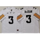 Men's Iowa Hawkeyes #3 Cooper DeJean White F.U.S.E. Stitched Jersey Men's Iowa Hawkeyes #3 Cooper DeJean White F.U.S.E. Stitched Jersey