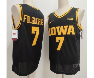 Men's Iowa Hawkeyes #7 Alvaro Folgueiras Black Stitched Jersey